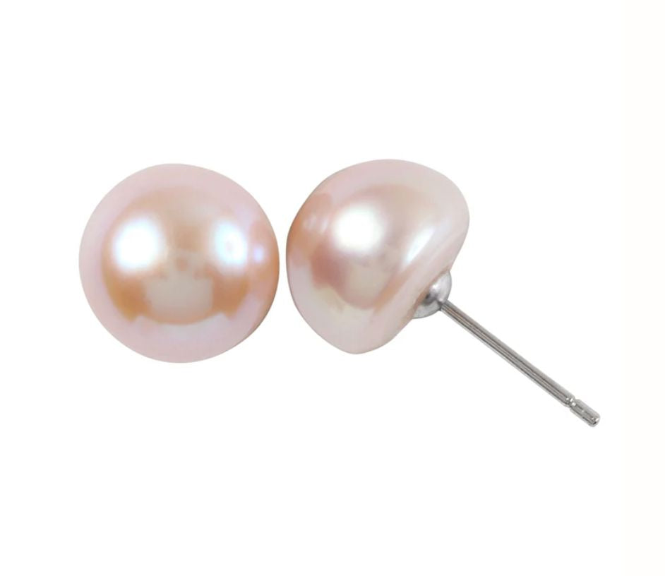 Pink Fresh Water Pearl Stud 10MM - GP318-02S