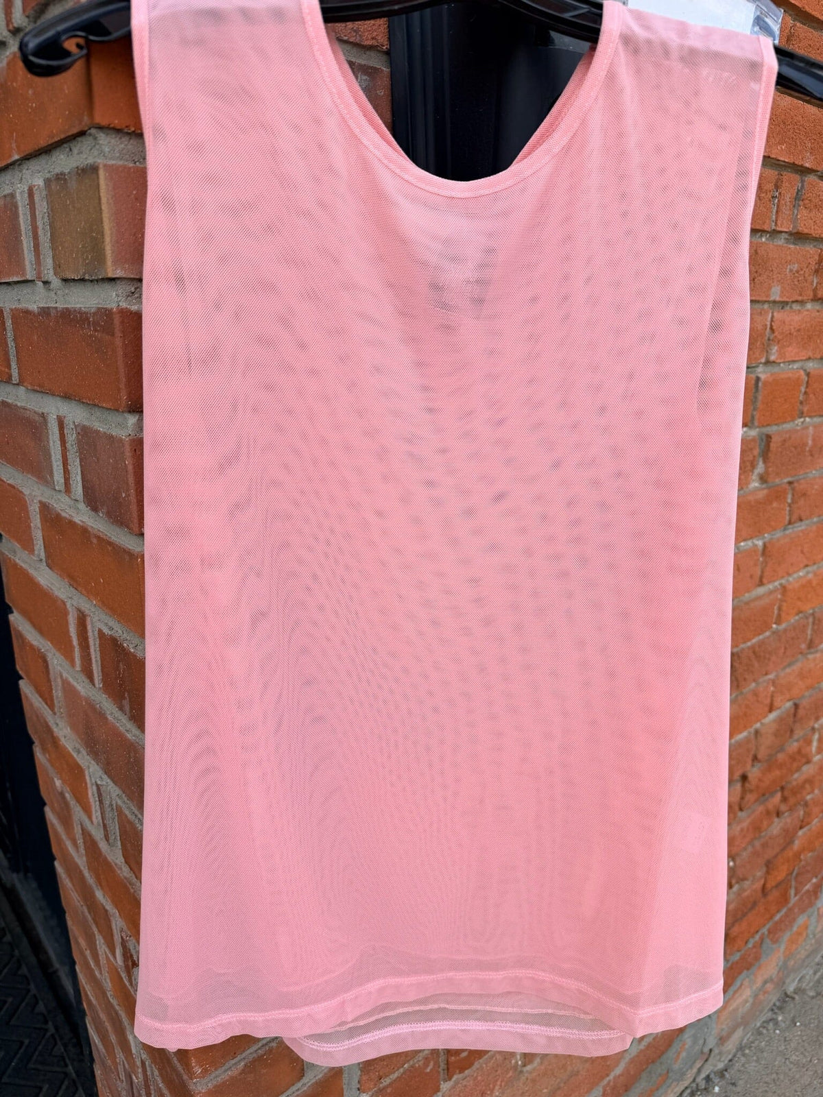 Pink Mesh Tank Top - 4351PK