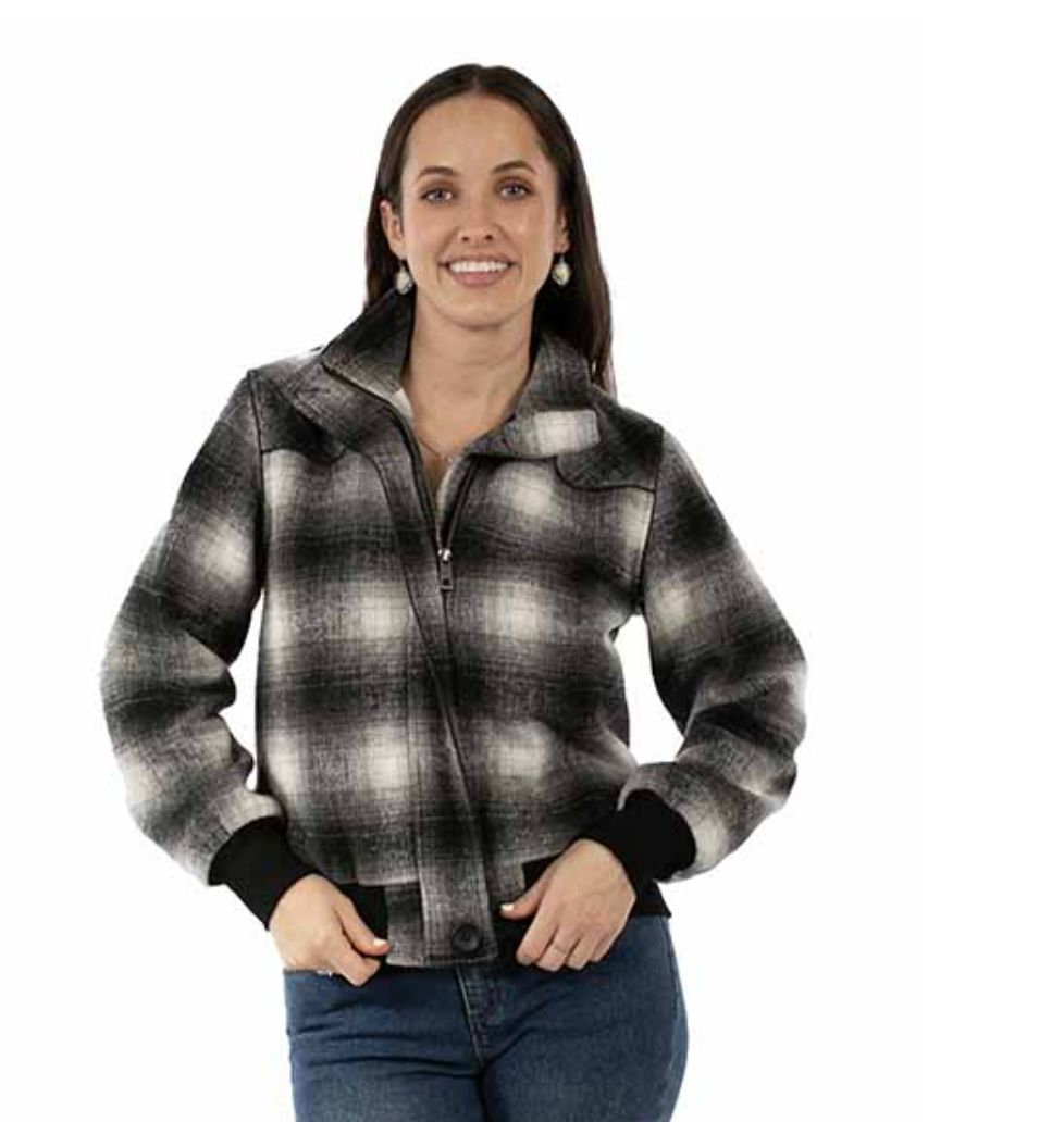 Plaid Black/White Jacket - Scully - HC987