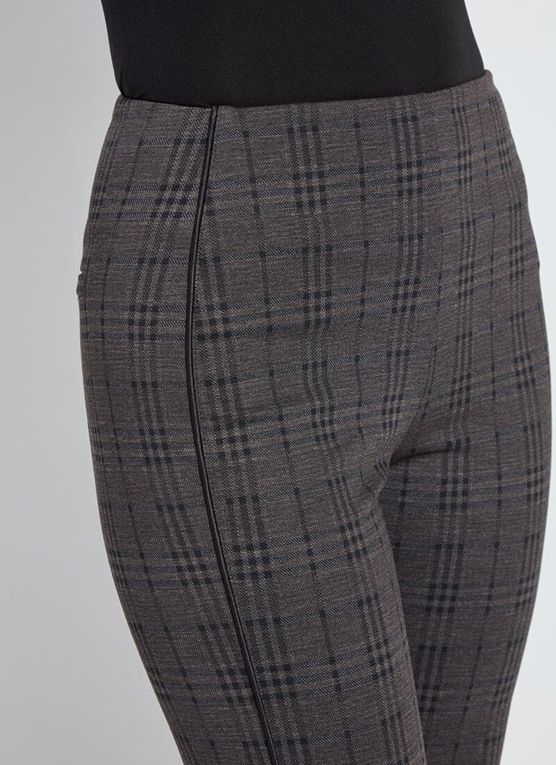 Plaid High Waist Ponte Trouser - Lysse - LY3731P
