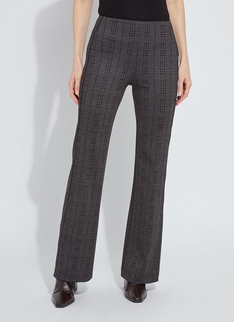 Plaid High Waist Ponte Trouser - Lysse - LY3731P