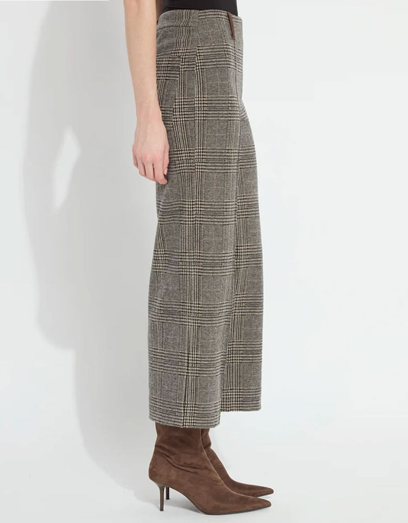 Plaid Ponte Ankle Pant - LY3983