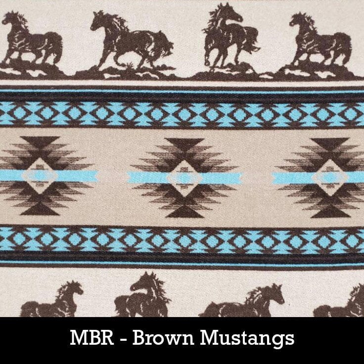 Poncho Button Collar - Brown Mustangs - Rhonda Stark - RSPNMBR