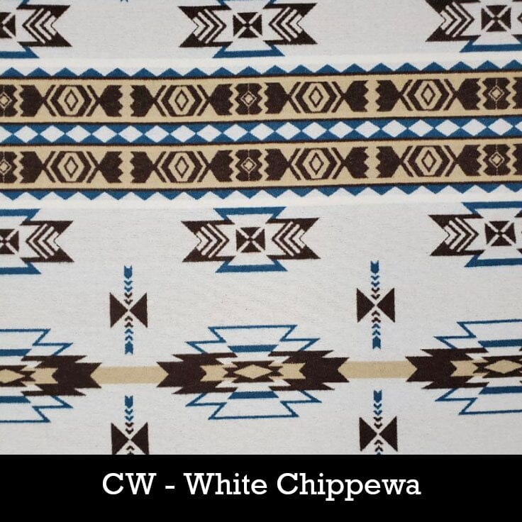 Poncho Button Collar - White Chippewa - Rhonda Stark - RSPNCW