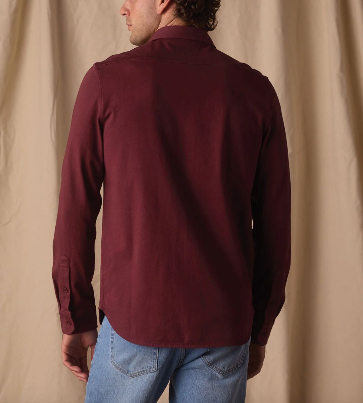 Port Wine Men's Cotton Button Up -