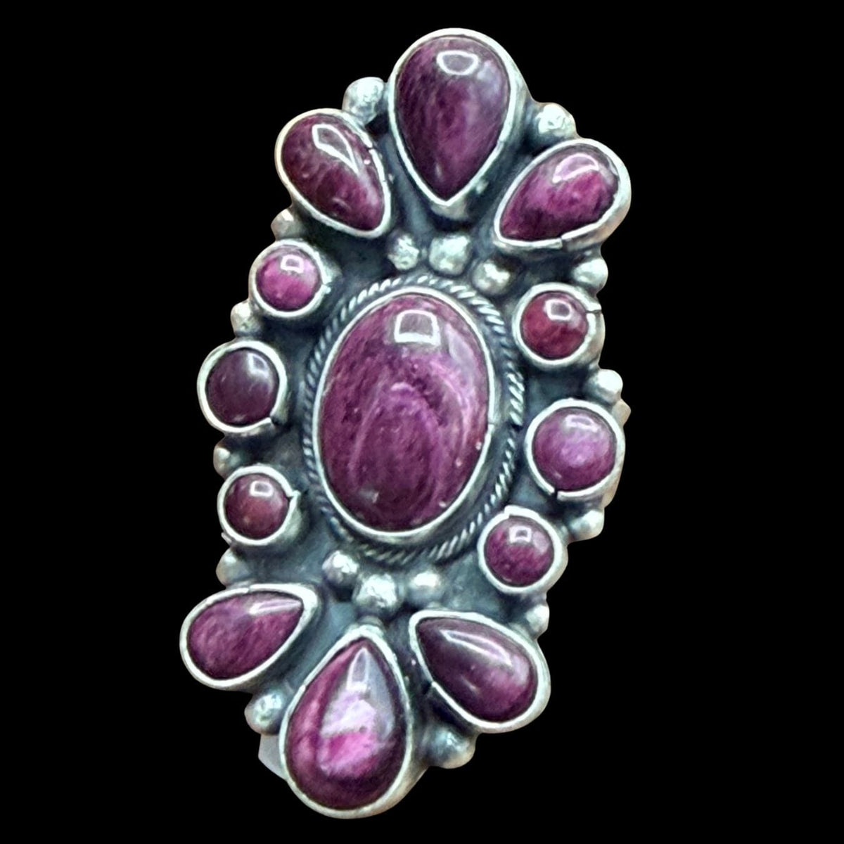 Purple Spiny Oyster 13-Stone Ring - RSL110