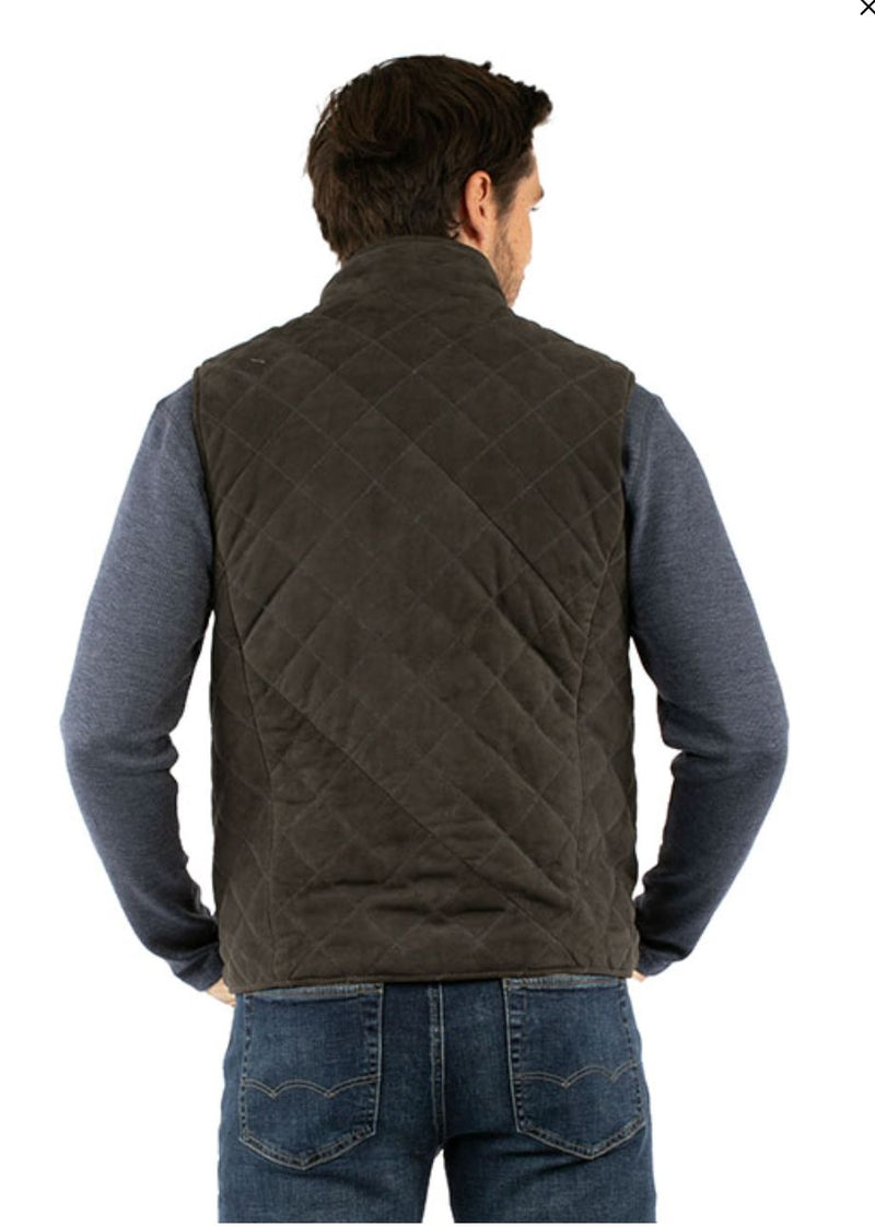 Quilted Leather Charcoal Vest - Scully - 2104C