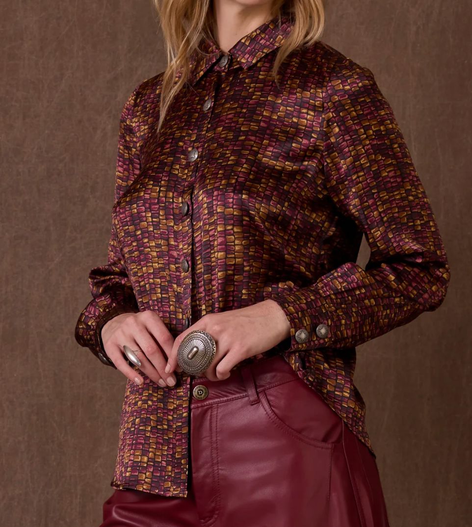 Rainbow Corn Blouse - Double D Ranch - T4136