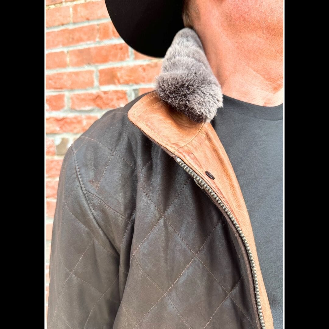 Rainer Quilt Leather Jacket - Madison Creek - JMC10 – STONE