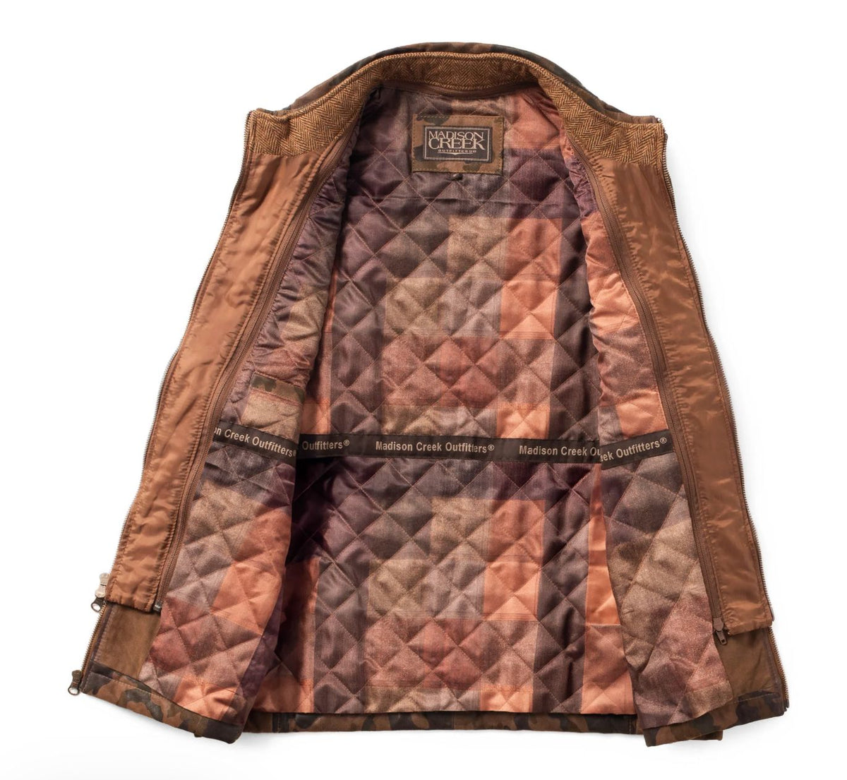 Ranger Waxed Goat Suede Camo Vest - Madison Creek - 1152C
