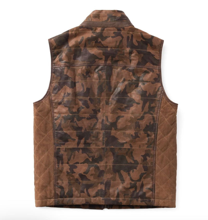 Ranger Waxed Goat Suede Camo Vest - Madison Creek - 1152C