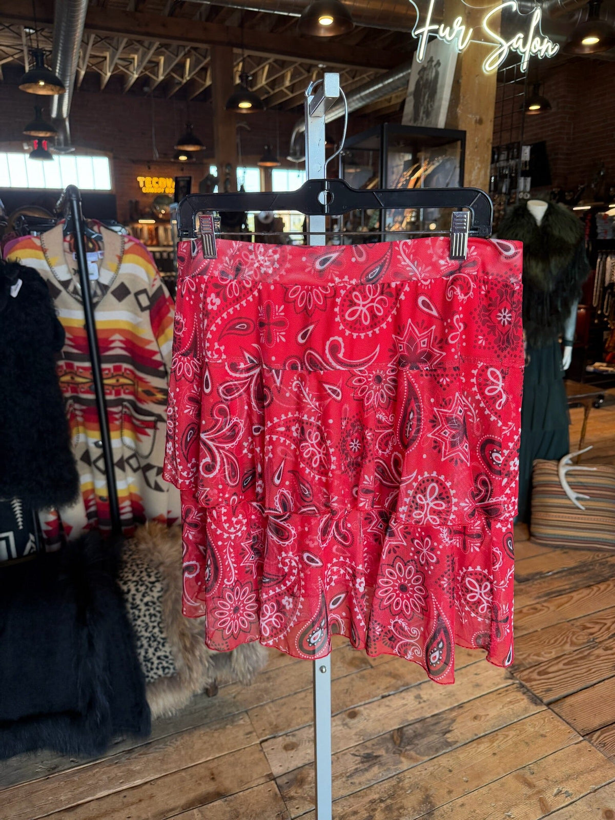 Red Bandana Mesh Skort - 4555RB