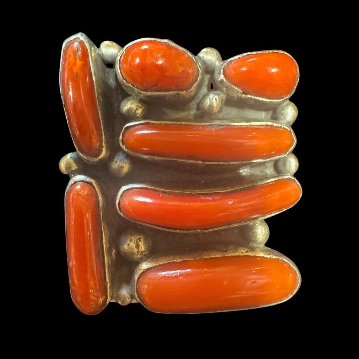 Red Coral Sterling Ring - Size 6 - RMH443