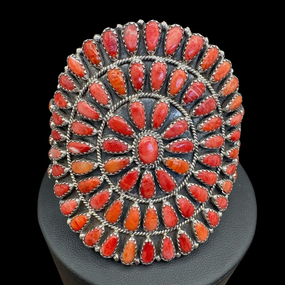 Red Spiny Oyster Needlepoint Cuff - CMH296