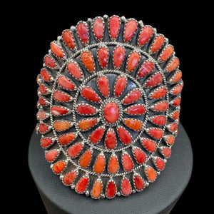 Red Spiny Oyster Needlepoint Cuff - CMH296