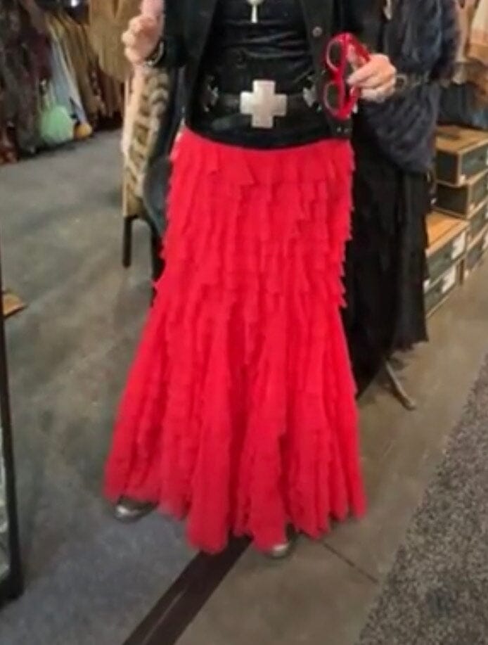 Red Tulle Skirt - 4325R