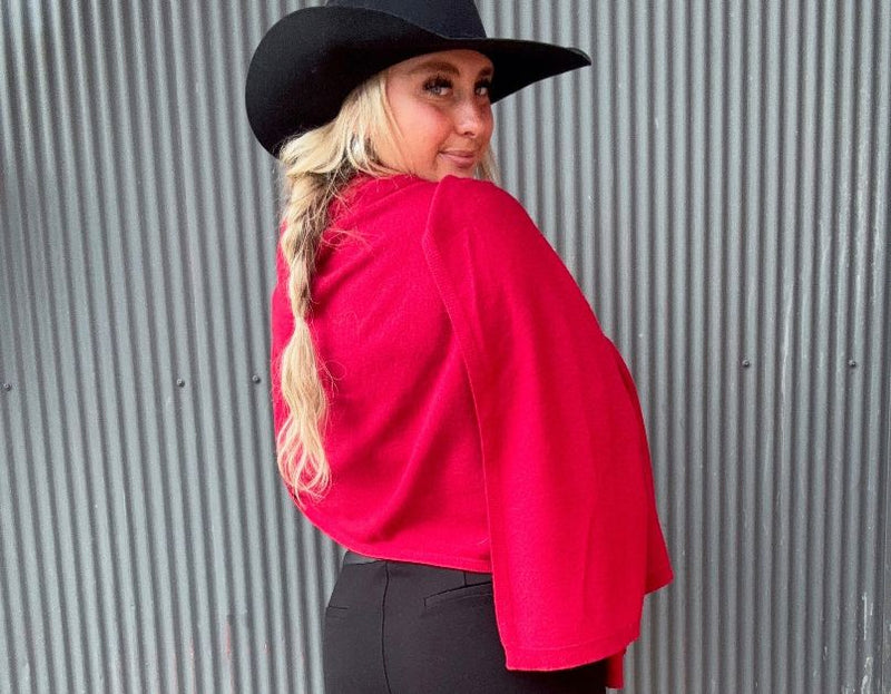 Red Velvet Luxe Cashmere Travel Wrap - LF7435-RV