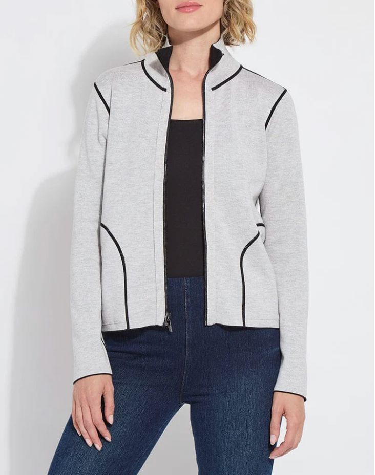 Reversible Cashmere Zip Up Cardigan - LY3585