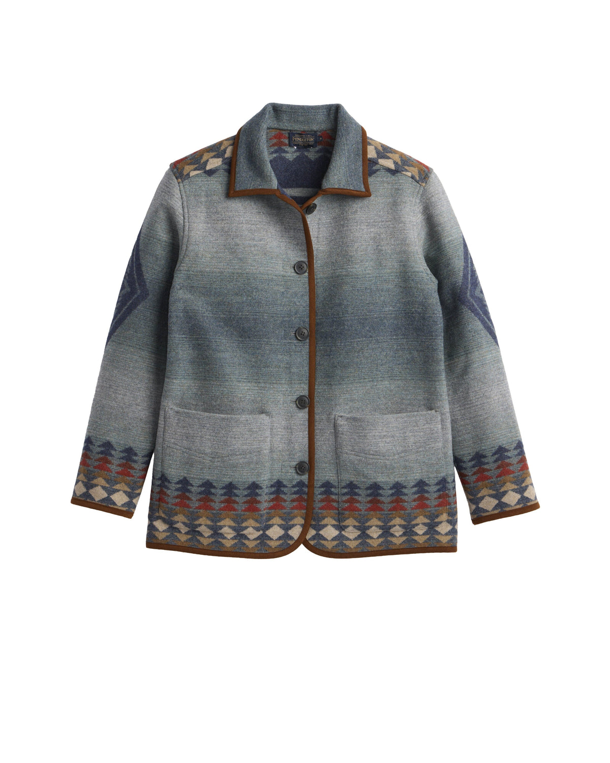 Reversible Wool Coat - Indigo - Pendleton - TE375
