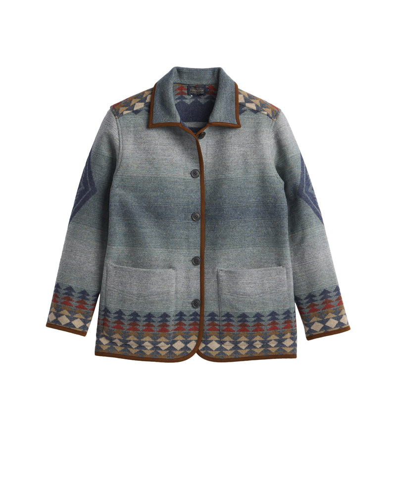Reversible Wool Coat - Indigo - Pendleton - TE375