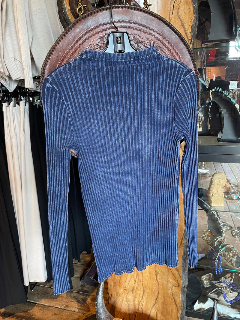 Ribbed Long Sleeve Top - Dusk - Testimony - RMT26D