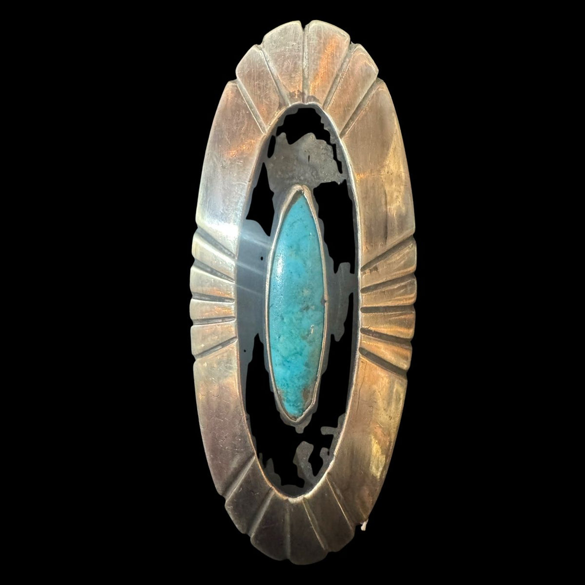 Shadowbox Turquoise Ring - Size 8-1/4 - RMH440