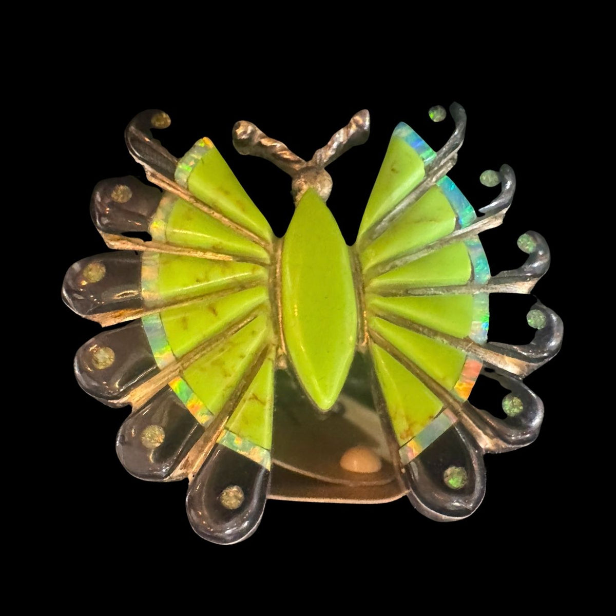 Gaspeite Bufferfly Turquoise Ring - Size 5-3/4 - RMH441