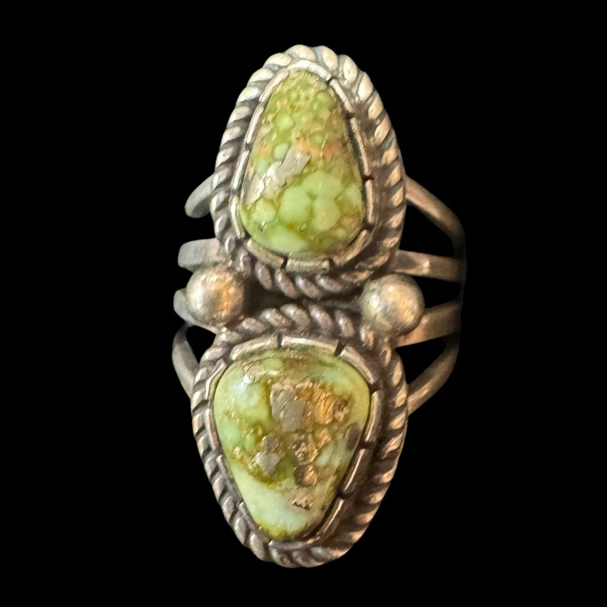 2- Stone Sonoran Turquoise, Sterling, Bezeled - Size 6.5- RMH450