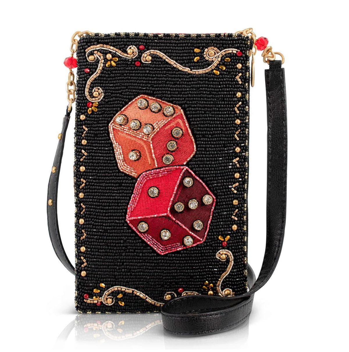 Roll Em' Beaded Cross Body Phone Bag - MFS002600