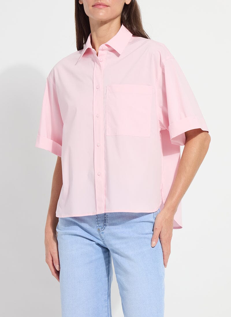 Rose Crop Short Sleeve Blouse - LY3836R