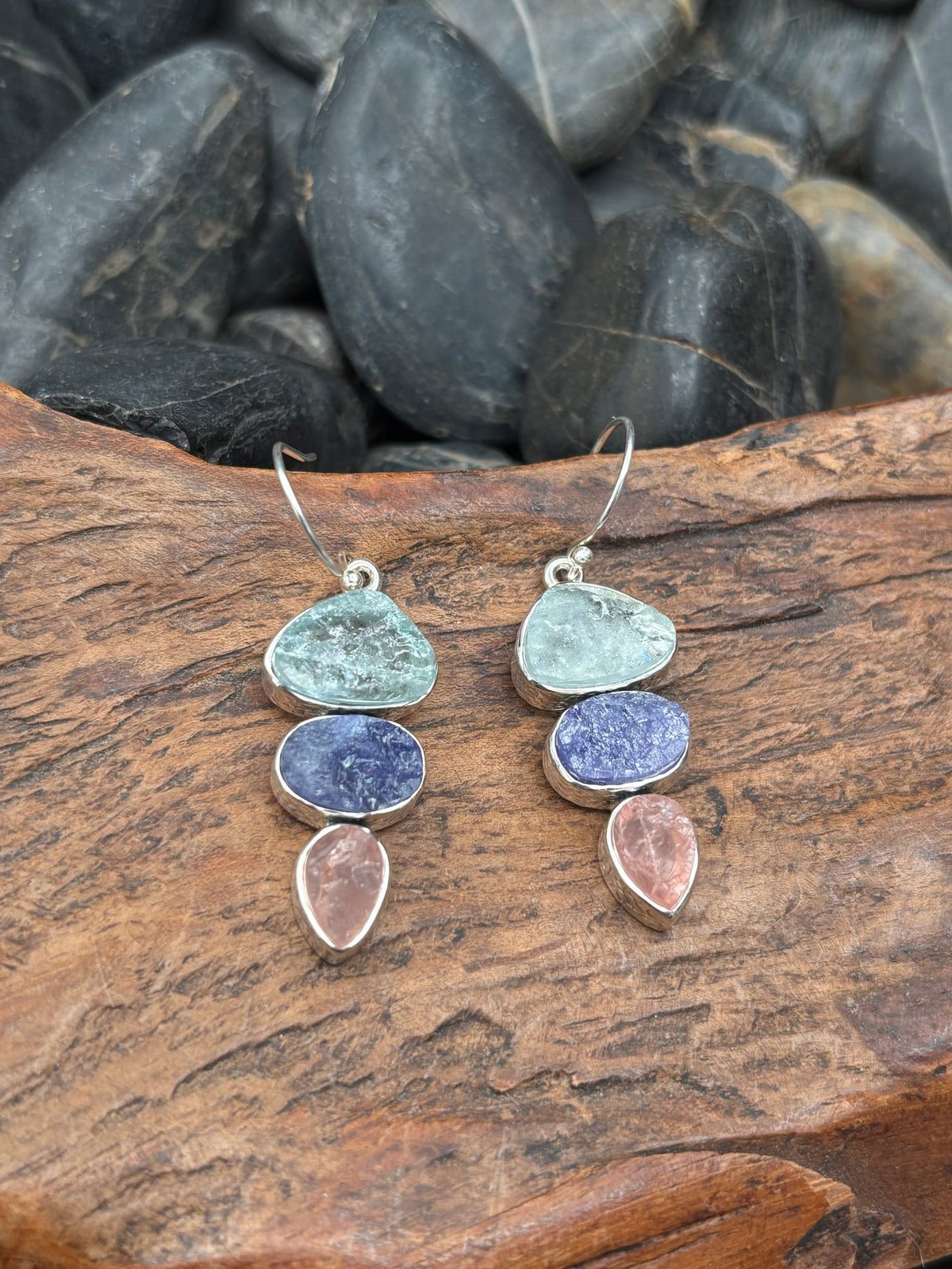 Rose Quartz/Multi Stone Collar Set - NIG21