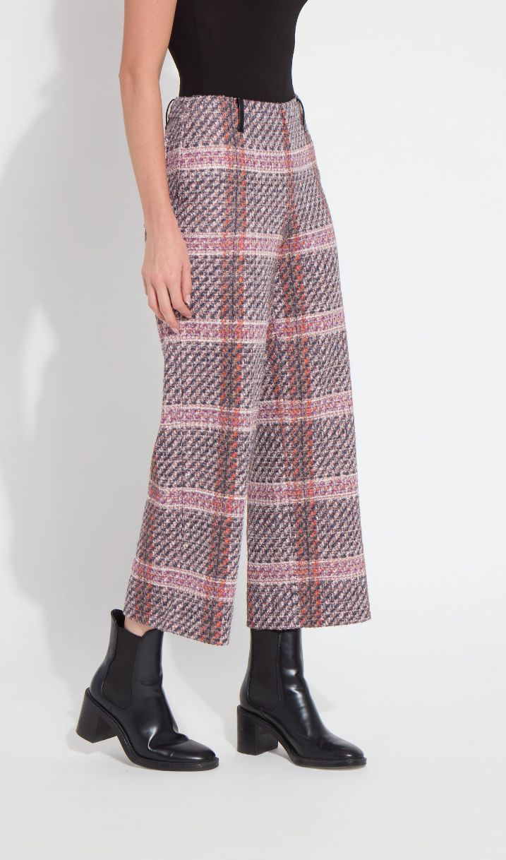Rouge Plaid Tweed Pant - 4057RP