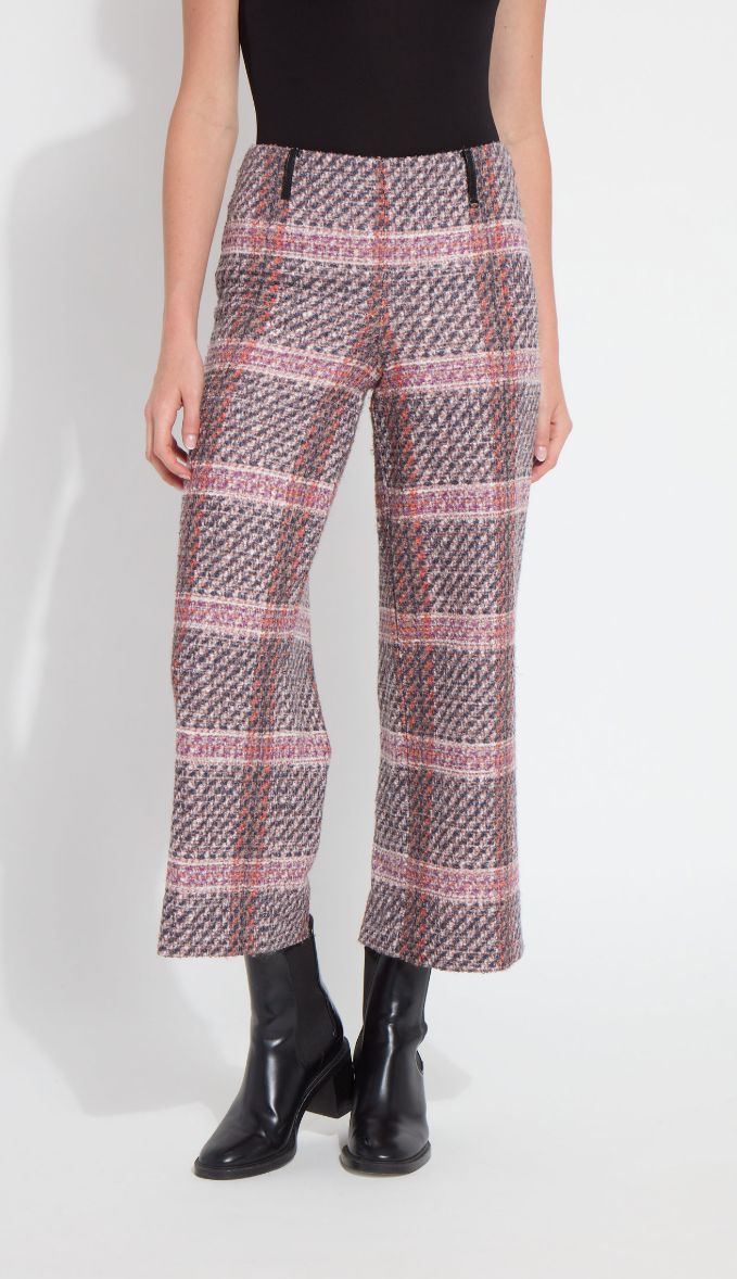 Rouge Plaid Tweed Pant - 4057RP