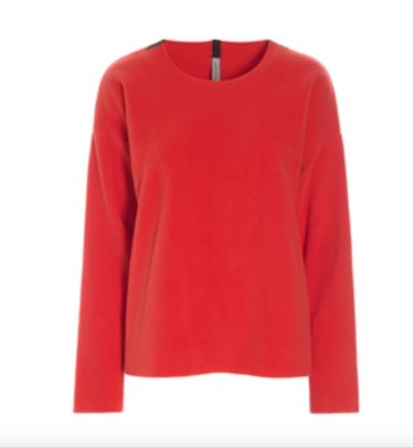 Round Neck Fleece Top Tomato - Henriette Steffensen - 1359TM