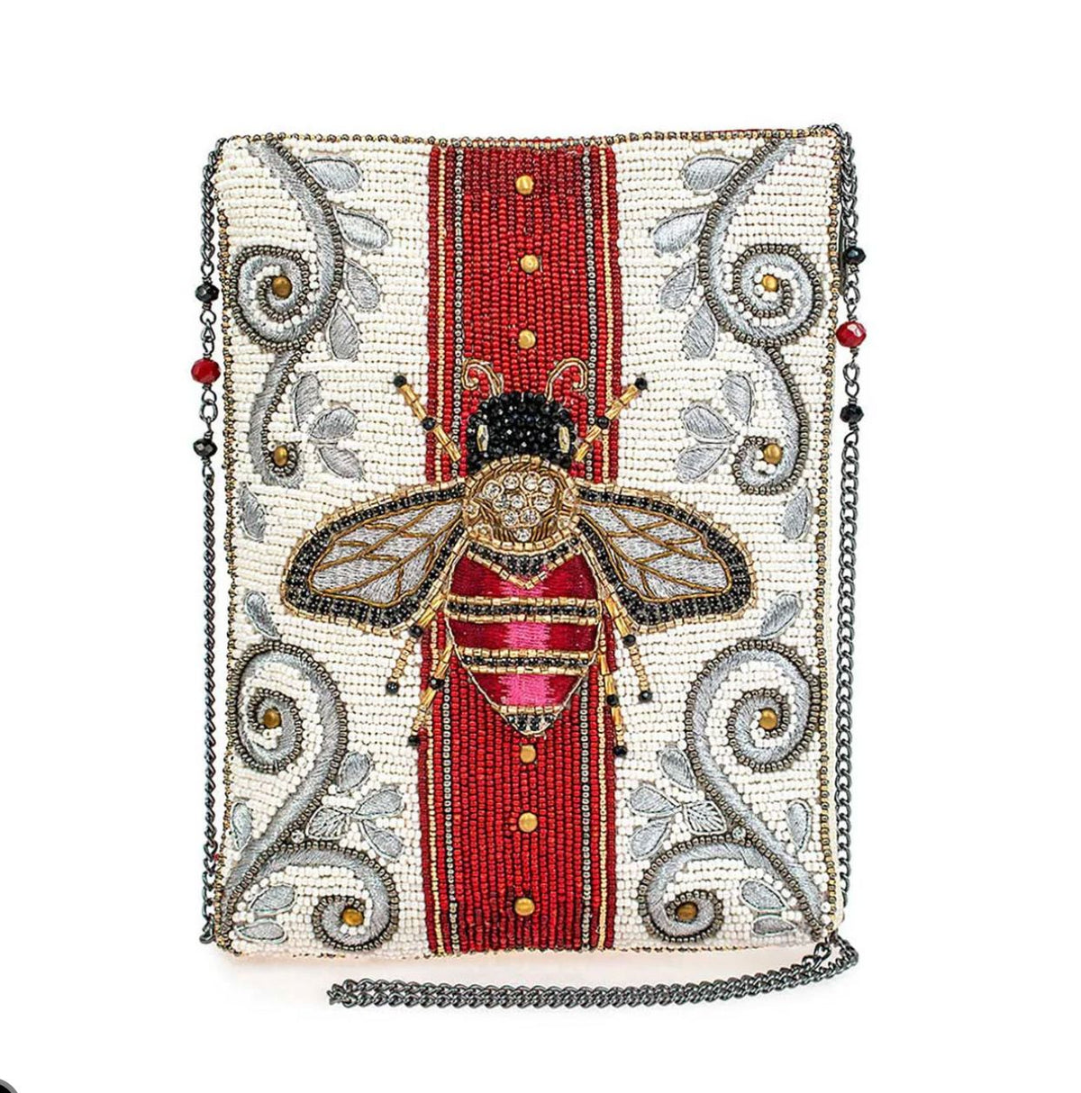 Royal Bee Beaded Crossbody Bag - MFS002329