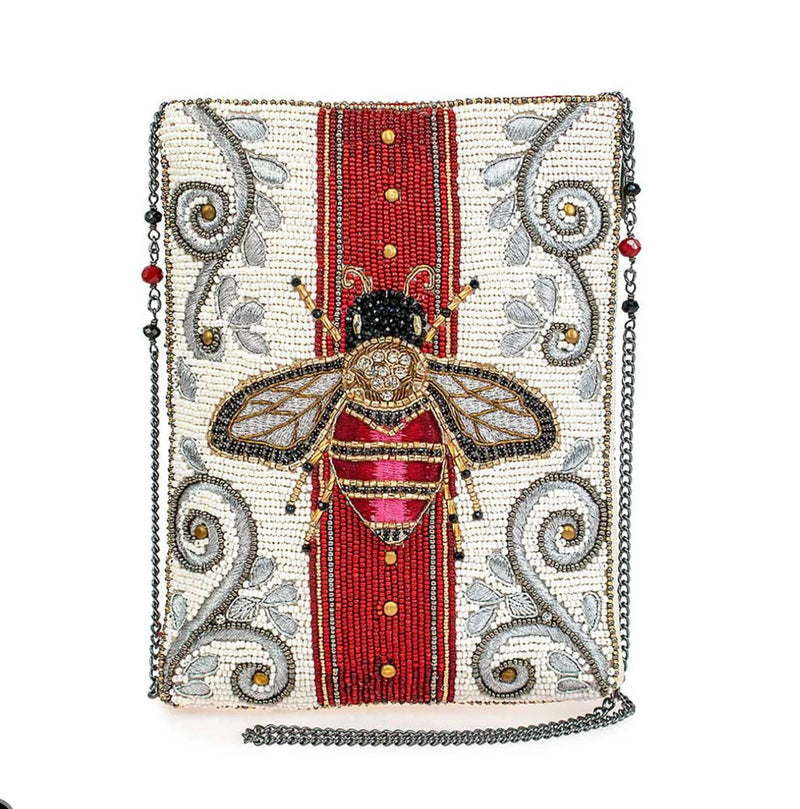 Royal Bee Beaded Crossbody Bag - MFS002329
