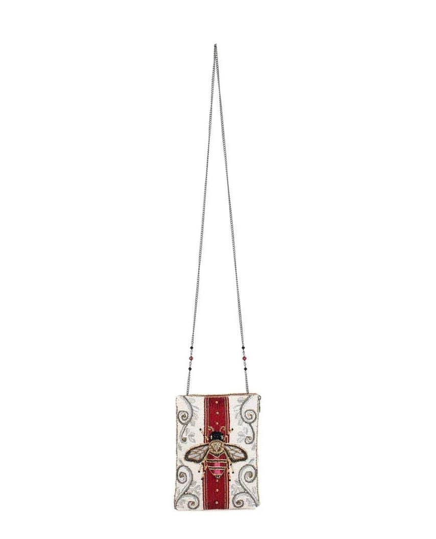 Royal Bee Beaded Crossbody Bag - MFS002329