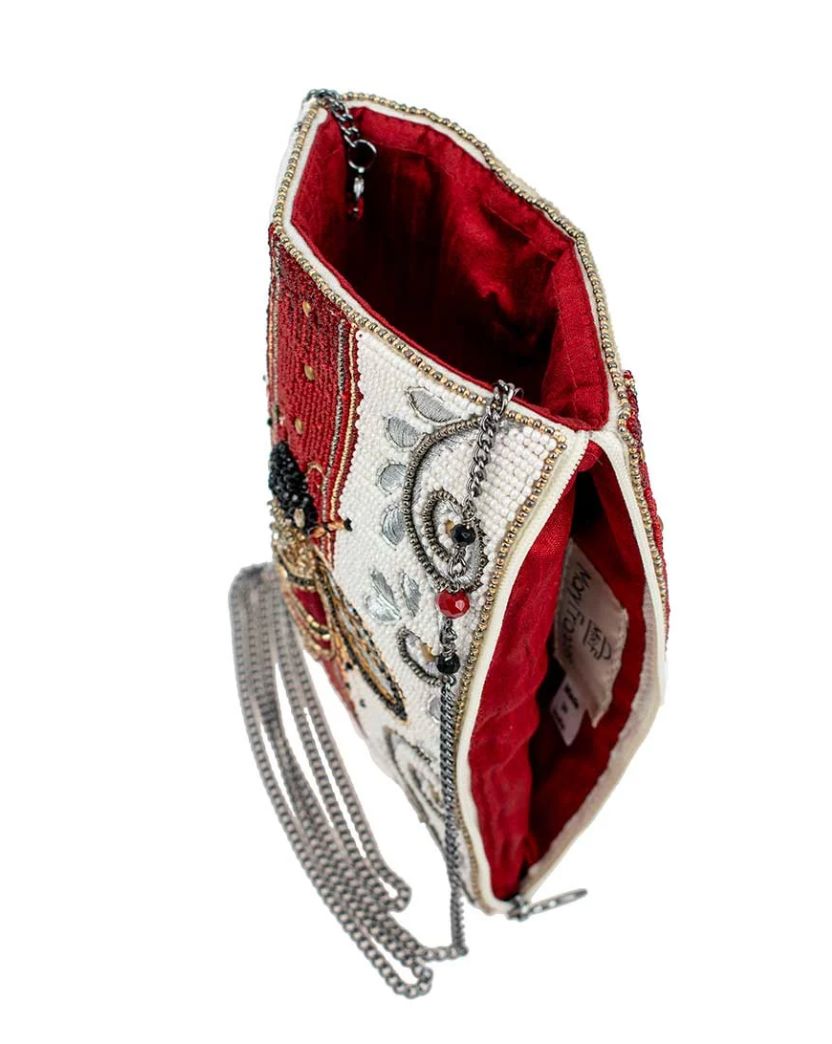 Royal Bee Beaded Crossbody Bag - MFS002329