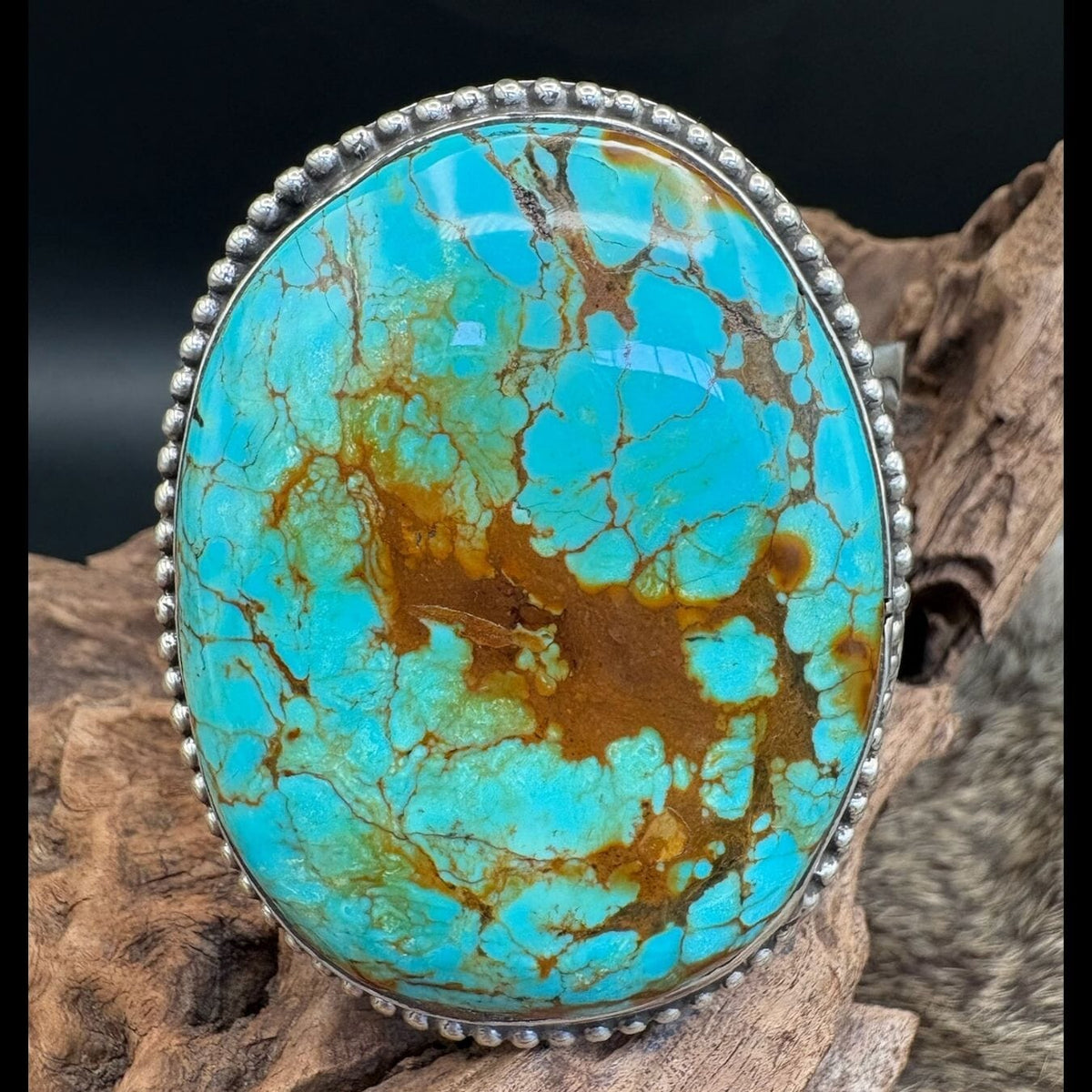 Royston Large Stone Stamped Cuff - CMH323
