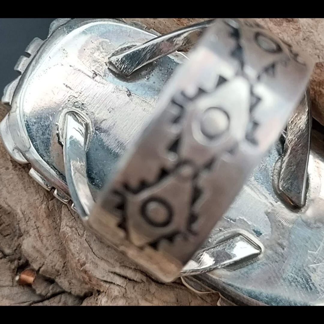 Royston Ribbon Boulder Turquoise Ring - Size 10 - RCJW13