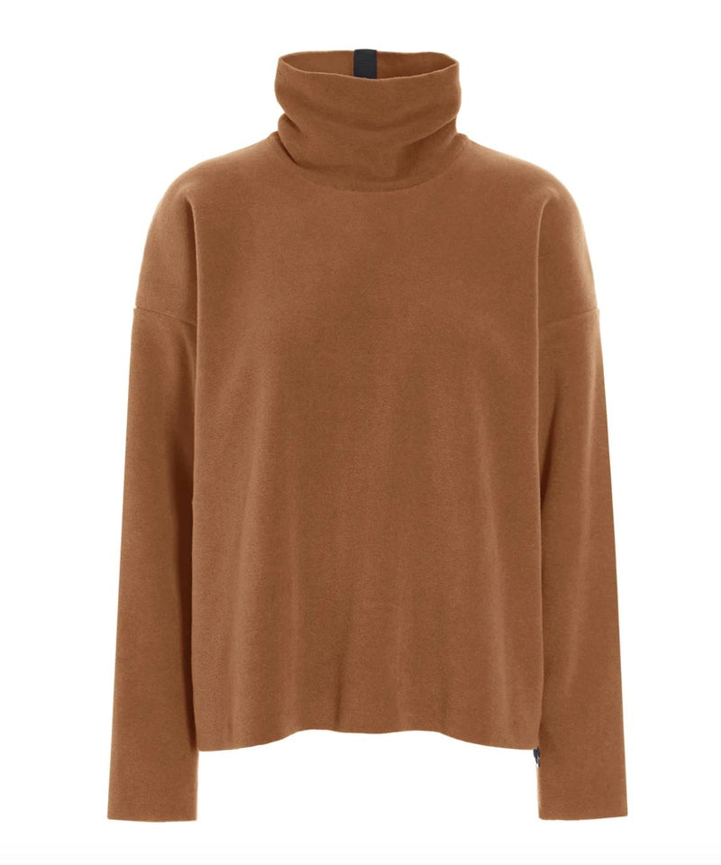 Rust Fleece High Neck Top - 1360RU