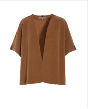 Rust V-Neck Fleece Cardi - 7174RU