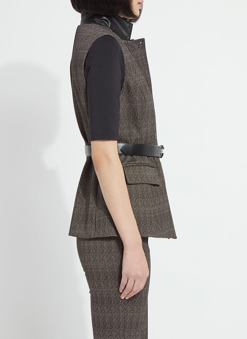 Salt & Pepper Sleeveless Blazer - LY3935