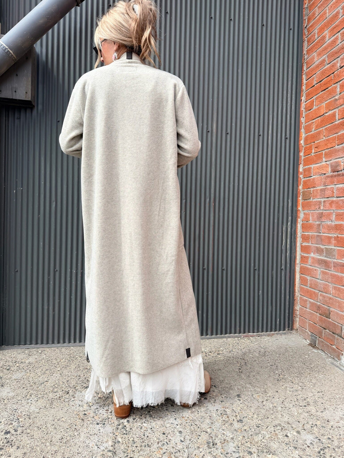 Sand Long Fleece Cardigan - 7162S