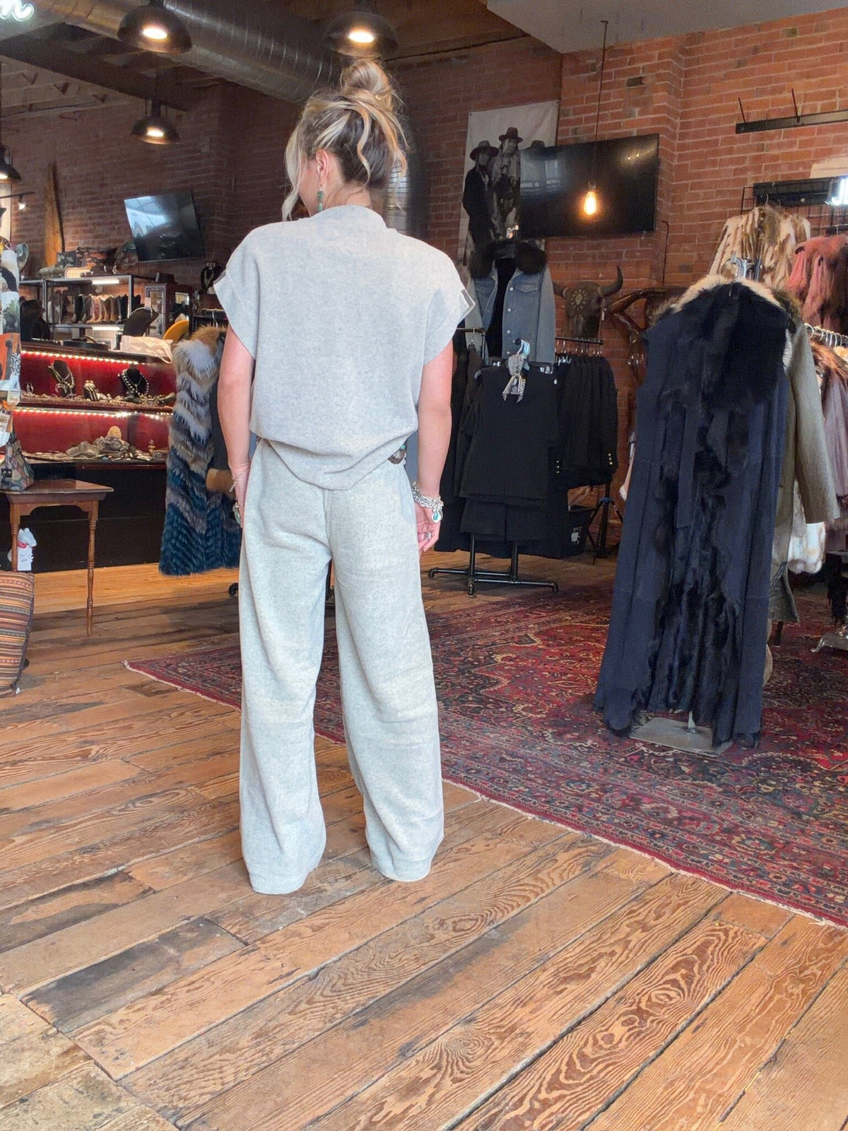 Sand Pocket Fleece Flare Trouser - 2125S
