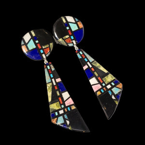 Santa Domingo Inlaid Earrings - ECTN-4