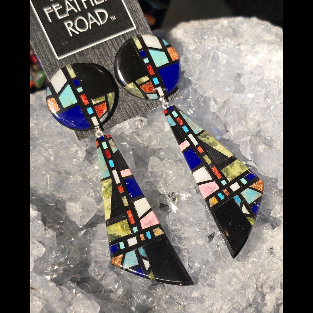 Santa Domingo Inlaid Earrings - ECTN-4