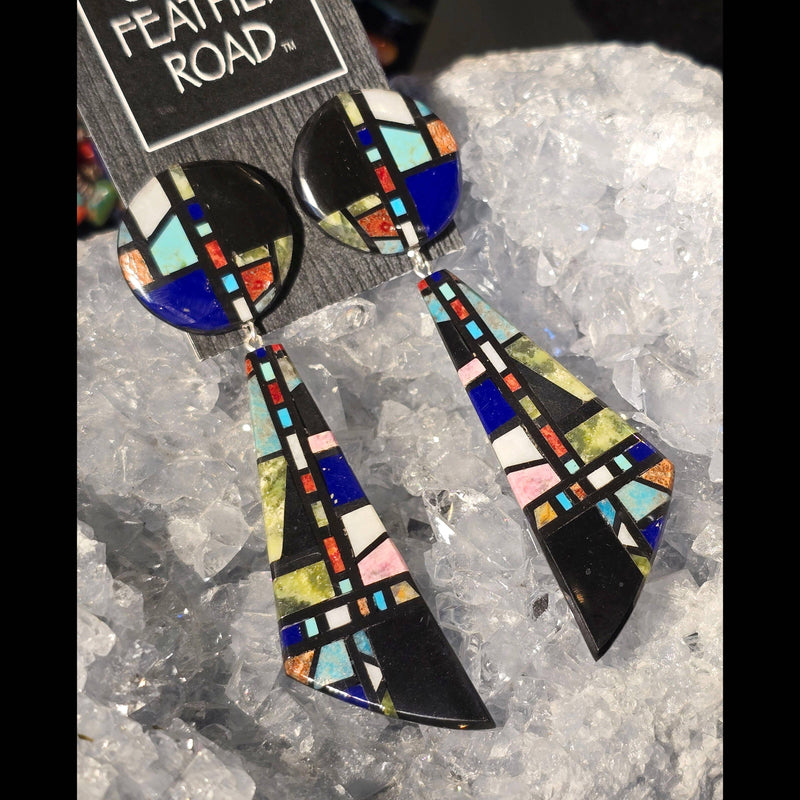 Santa Domingo Inlaid Earrings - ECTN-4