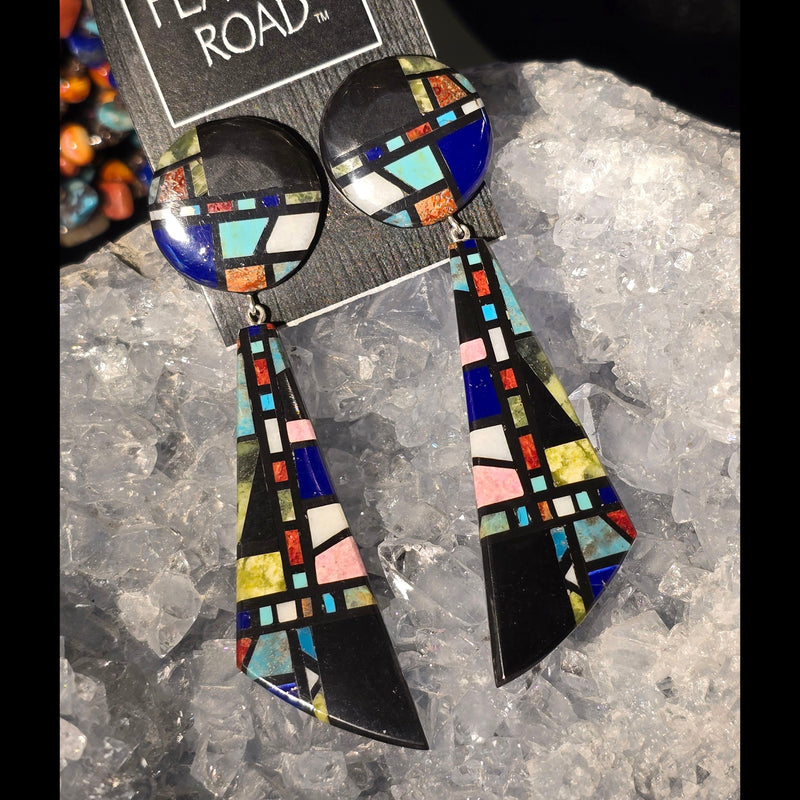 Santa Domingo Inlaid Earrings - ECTN-7