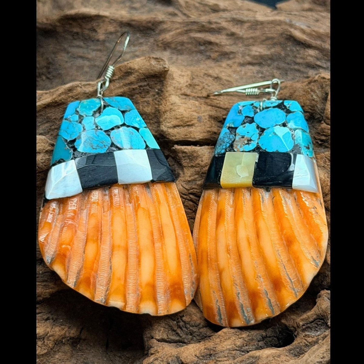 Santo Domingo Mosaic Shell Earrings - EPD5